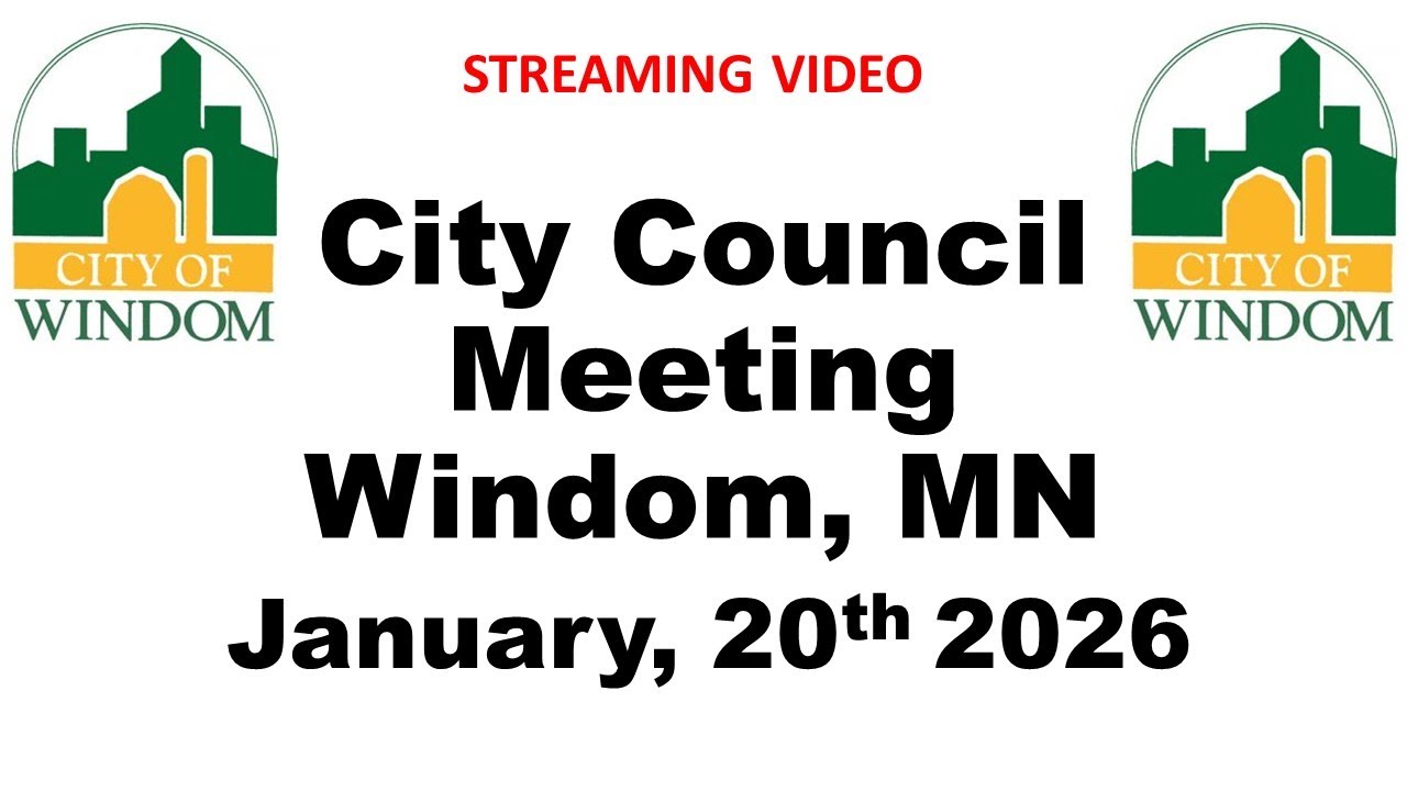 Windom City Council Meeting January 20, 2026