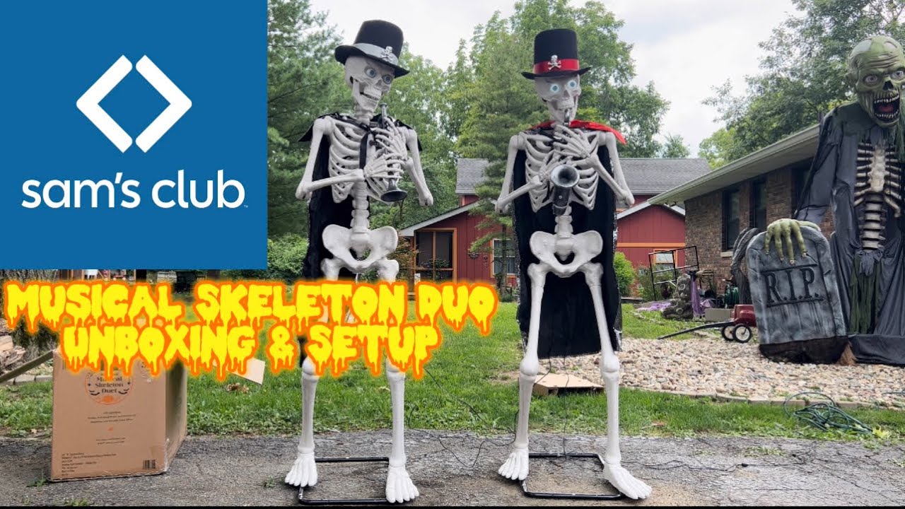 🎃Sam’s Club 2023 Musical Skeleton Duo Unboxing & Setup👻