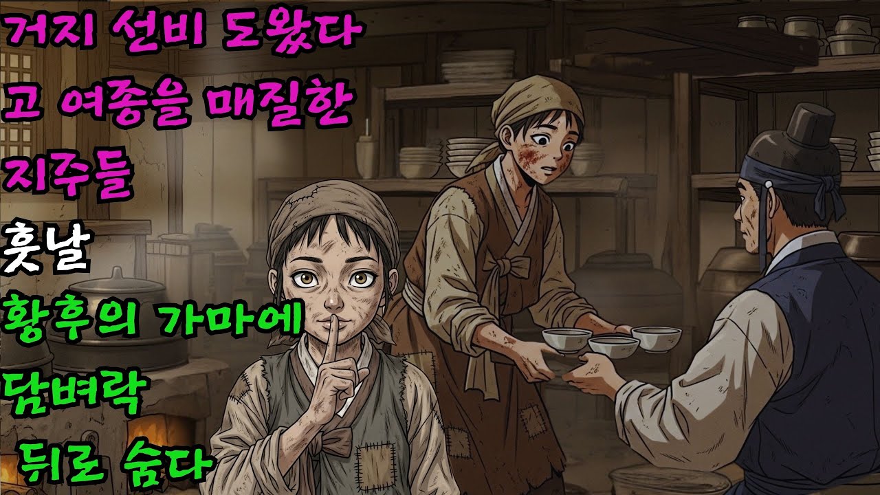 거지 선비를 도왔다고 여종을 매질한 지주들이 훗날 황후의 가마가 들어오자 담벼락 뒤에 숨어 벌벌 떨다 | 야담 권선징악 통쾌