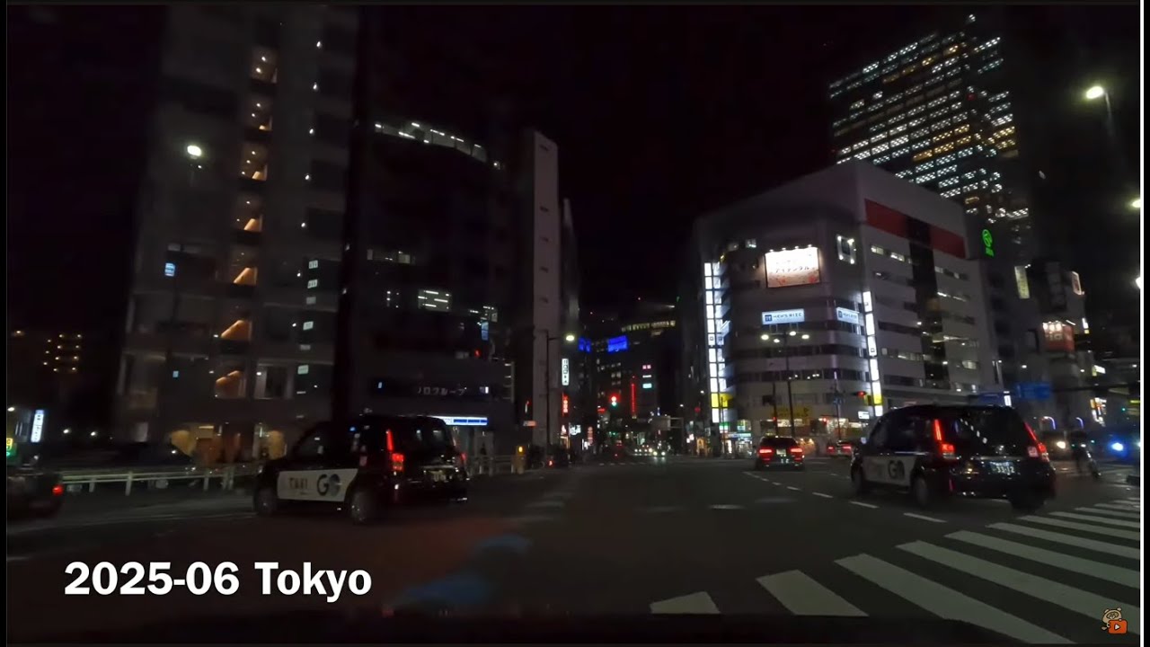 🚗🌙 Japan Drive in Tokyo 東京ドライブ 四ツ谷、2025年6月 夜 #driving  #japan #tokyo #roadnoise #4K