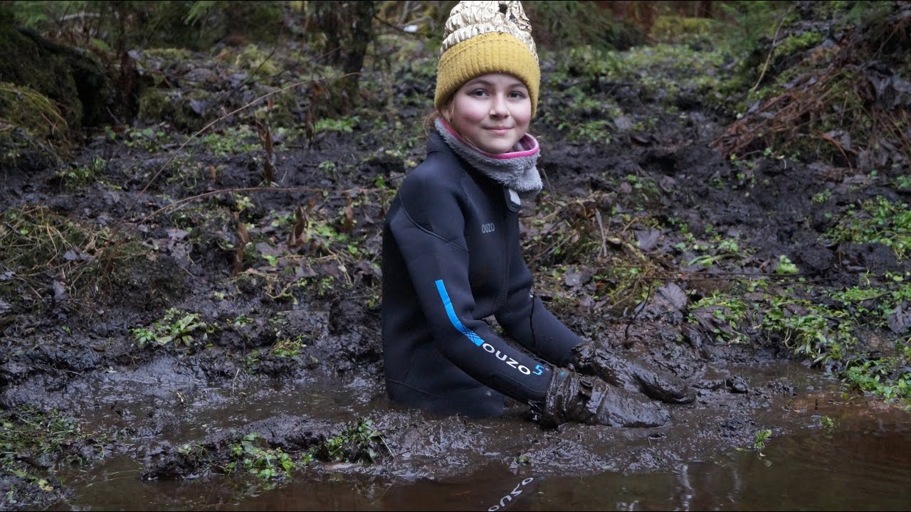 Mud testing the new wetsuit