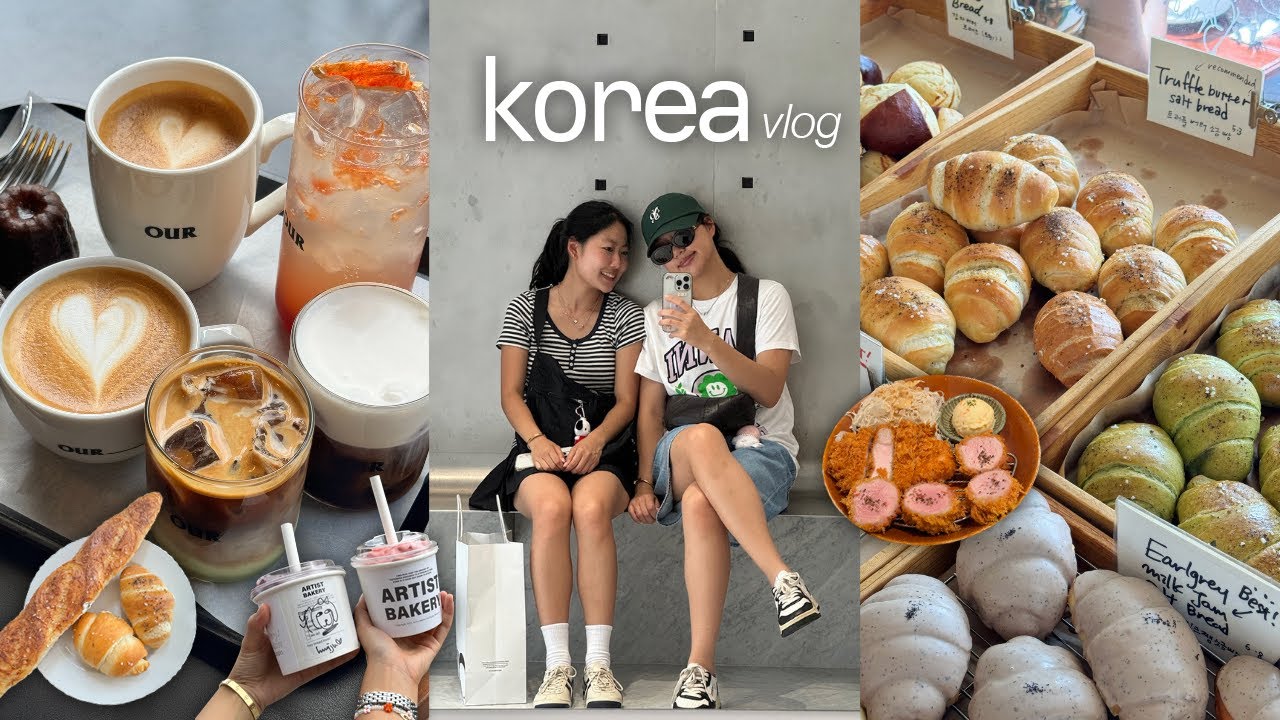 korea vlog | artist bakery, salt bread, dongdaemun, hangang picnics, cafes, gelato, haebangchon