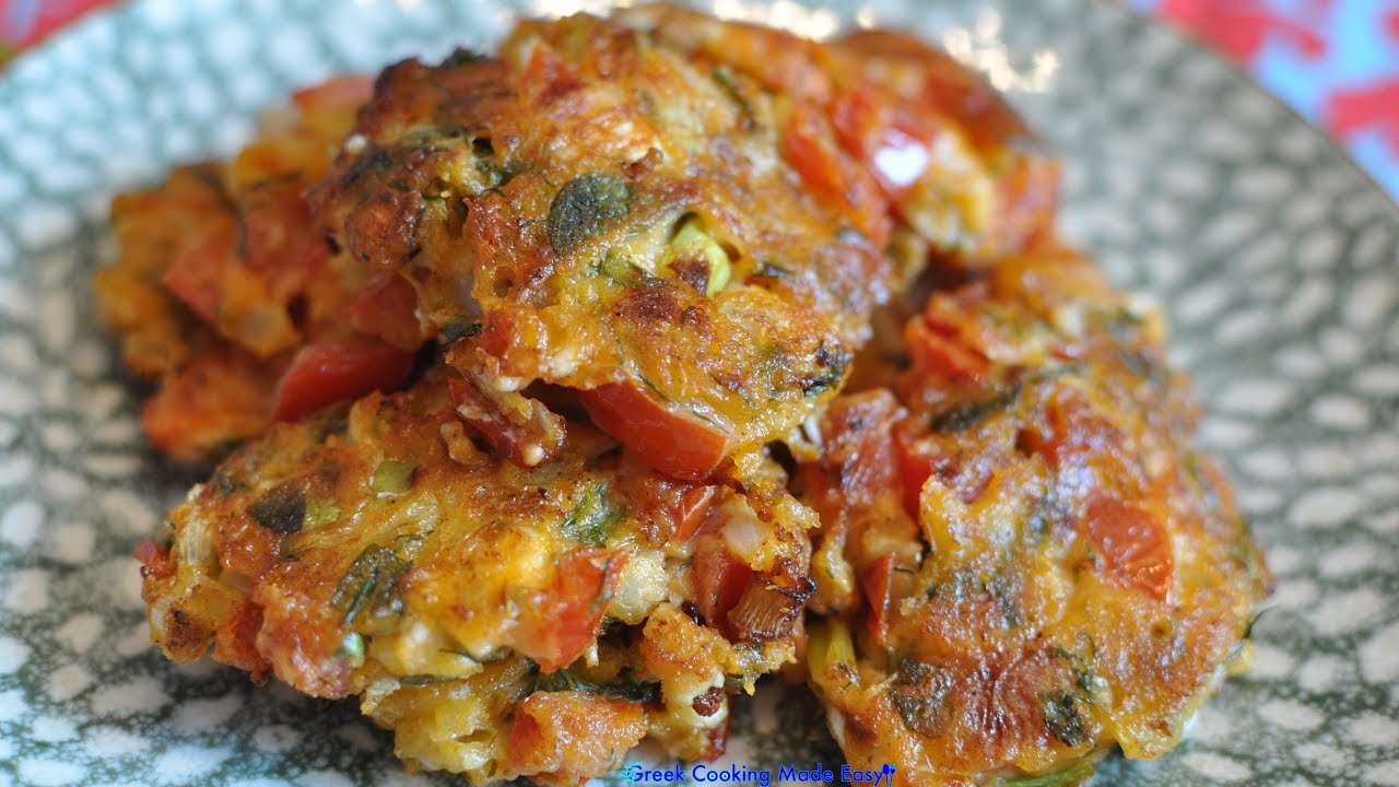 Santorini Tomato Fritters - Domatokeftedes - Ντοματοκεφτέδες Σαντορίνης