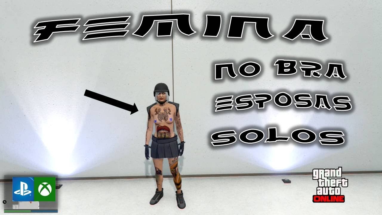 NO BRA + ESPOSAS + HOMBRERAS * NOPOR  (BESTIAL OUTFIT MOD) GTA V ONLINE PS4/5 XBOX ONE PC