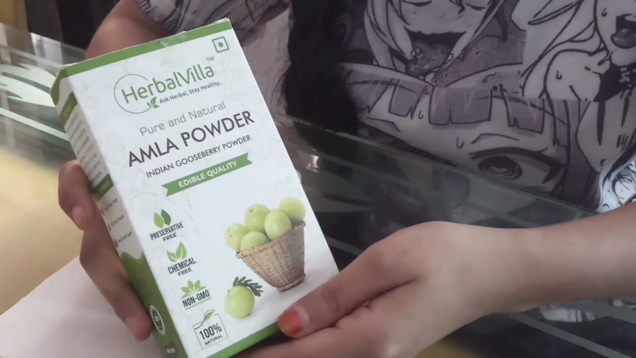 herbalvilla Amla powder review and unboxing // herbalvilla // best product to stop hair fall //