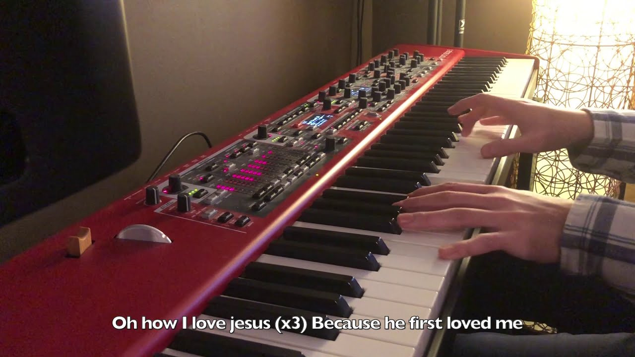 Oh how I love Jesus, piano Instrumental with lyrics