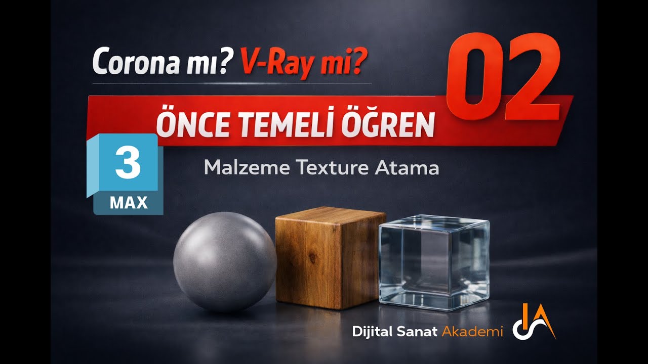 3ds Max l Malzeme Texture Atama l 02