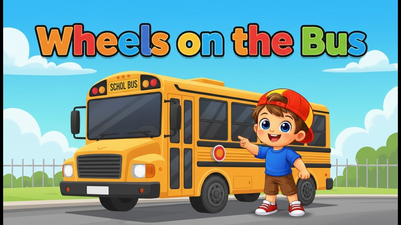 Wheels on the Bus Go Round and Round | Classic Nursery Rhyme for Toddlers & Babies