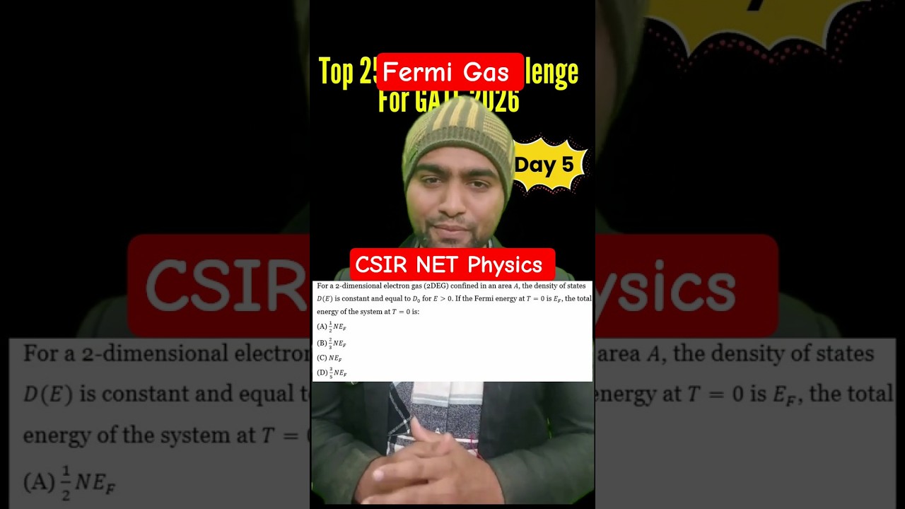 Fermi Gas| Thermodynamics and Statistical Mechanics | CSIR NET & GATE Physics | IFAS