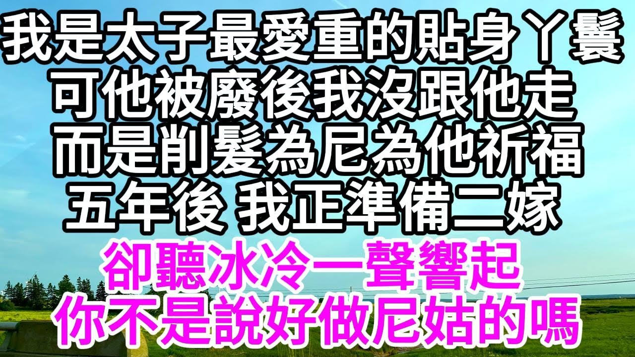 我是太子最愛重的貼身丫鬟，可他被廢後，我沒跟他走，而是削髮為尼為他祈福，五年後，我正準備二嫁，卻聽冰冷一聲響起，你不是說好做尼姑的嗎 【美好人生】