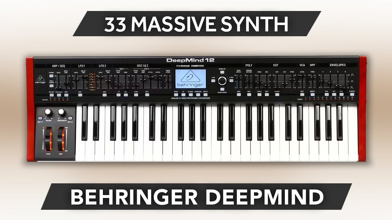 BEHRINGER DEEPMIND 6 / 12 / 12D ♫ 33 Custom Presets ► Massive Synth Sound Bank