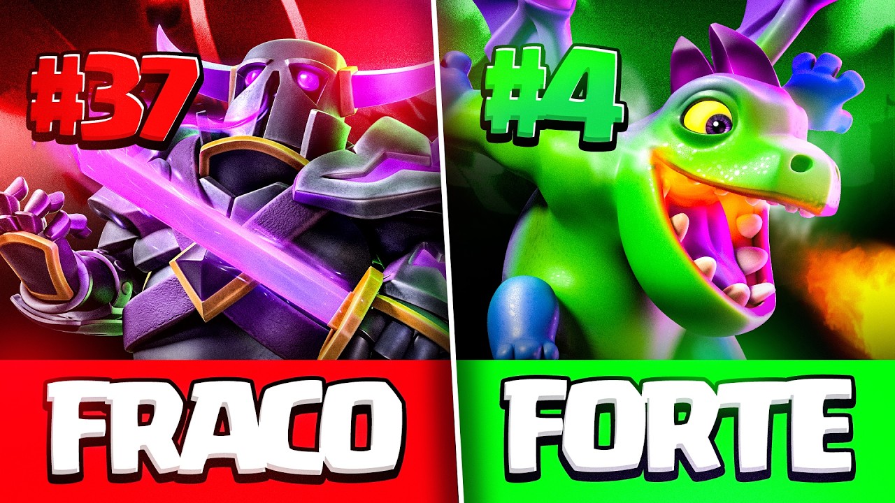 Ranqueando TODAS 39 Evoluções da PIOR para MELHOR #clashroyale