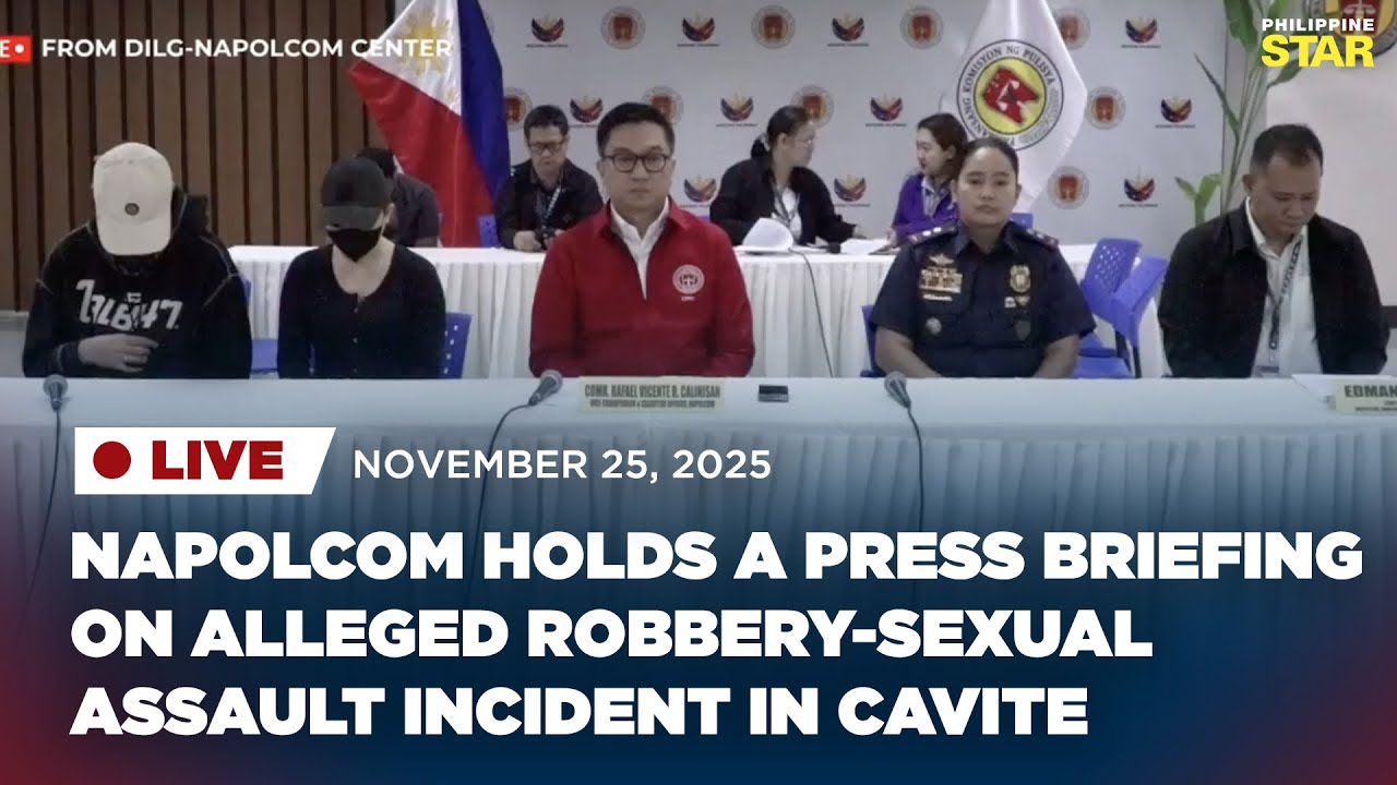LIVE: Napolcom holds a press briefing on alleged robbery-sexual assault in Cavite (Nov. 25, 2025)