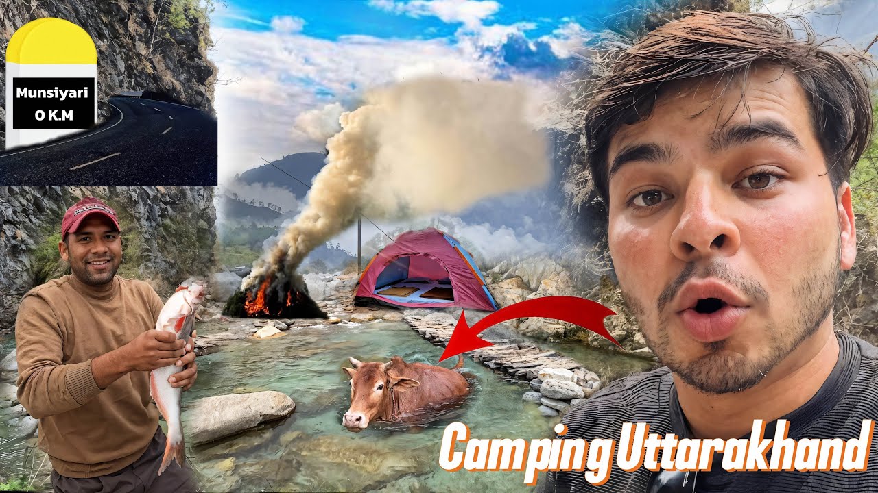 Camping in the lap of nature 🏔️ part-1 munsiyari pahad ✨😱🌧️ @Theworldtrevelervlogs