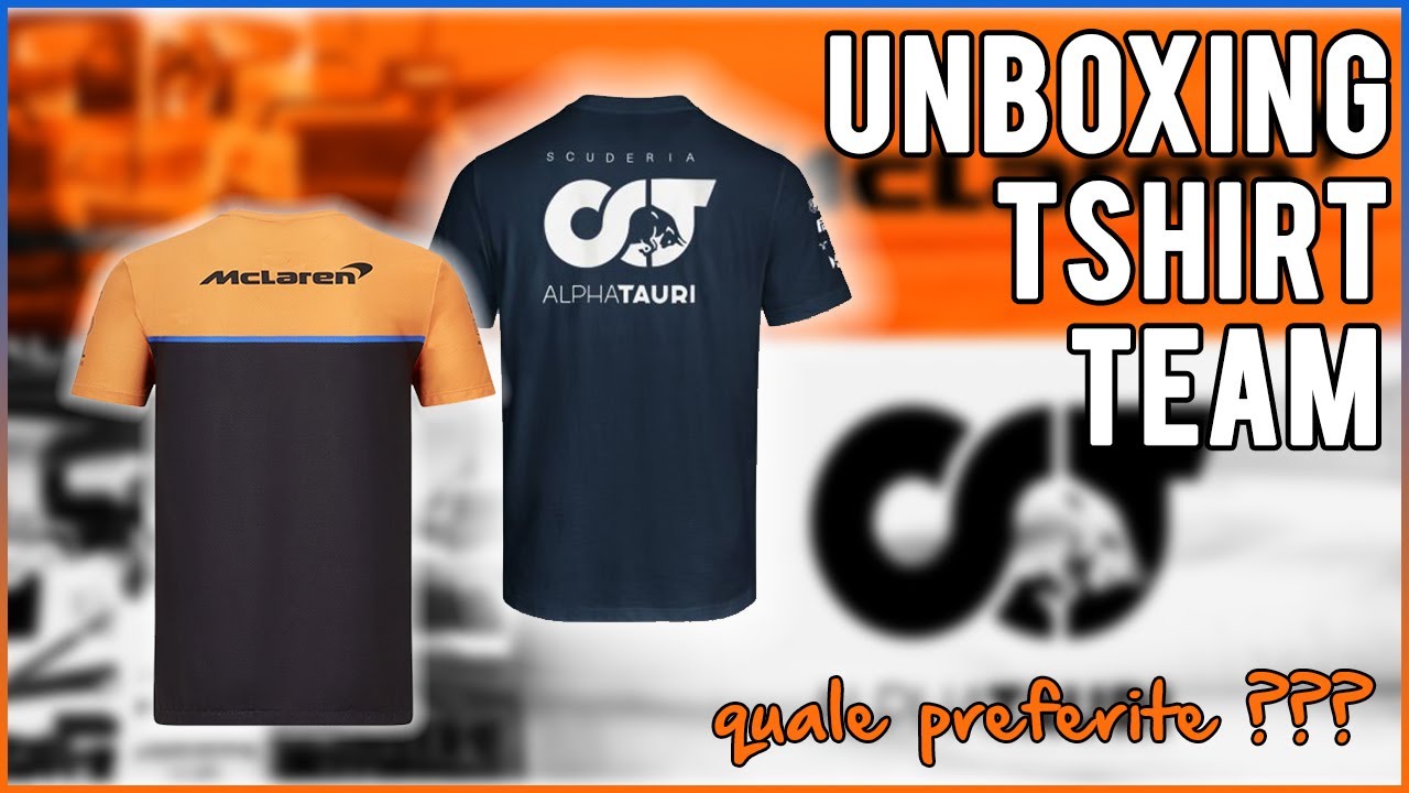 UNBOXING TEAM F1  Tshirt Mclaren AlphaTauri ufficiali ITA