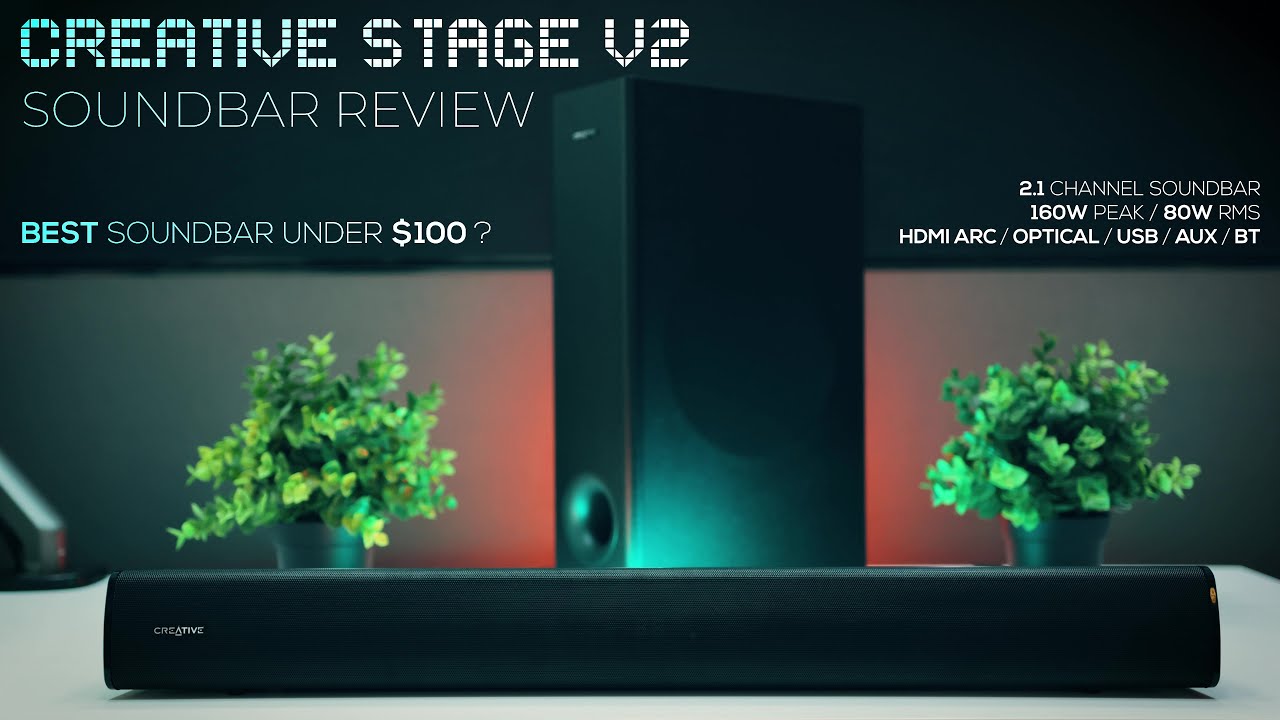 Обзор саундбара Creative Stage V2 | Лучший саундбар до 100 долларов?