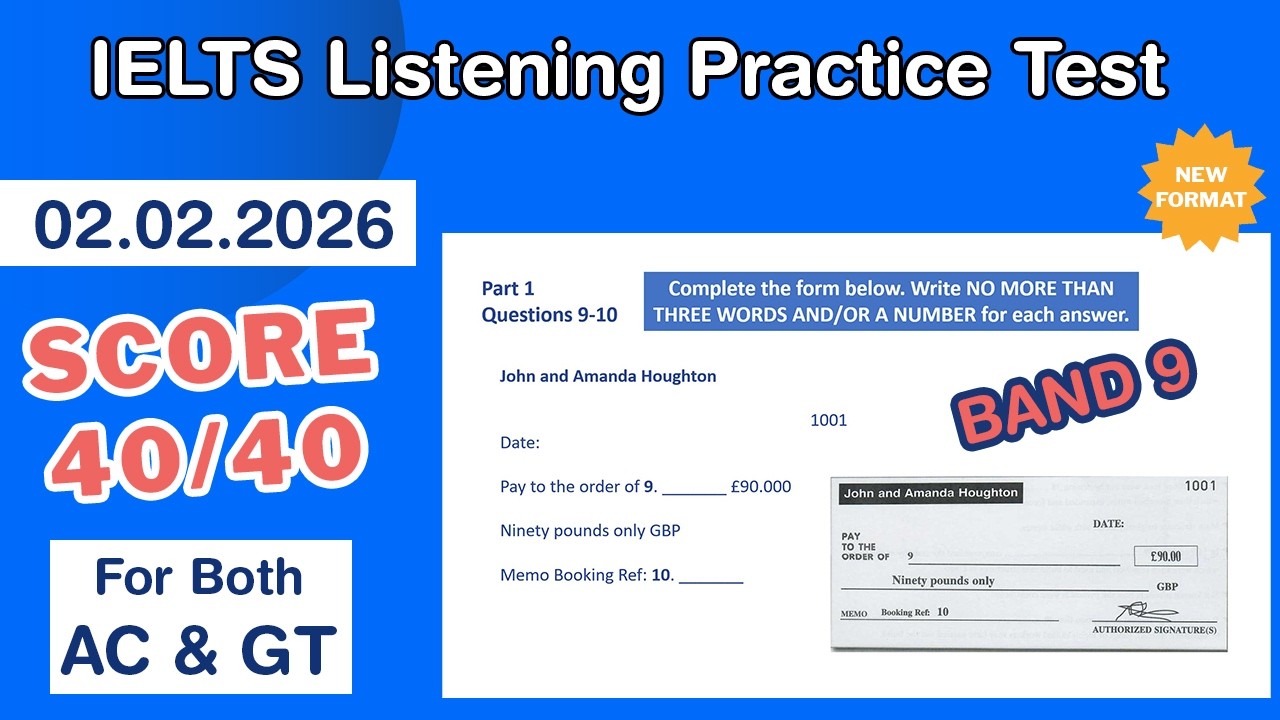 IELTS Listening Practice Test 2026 With Answers 02.02.2026 - Test #223
