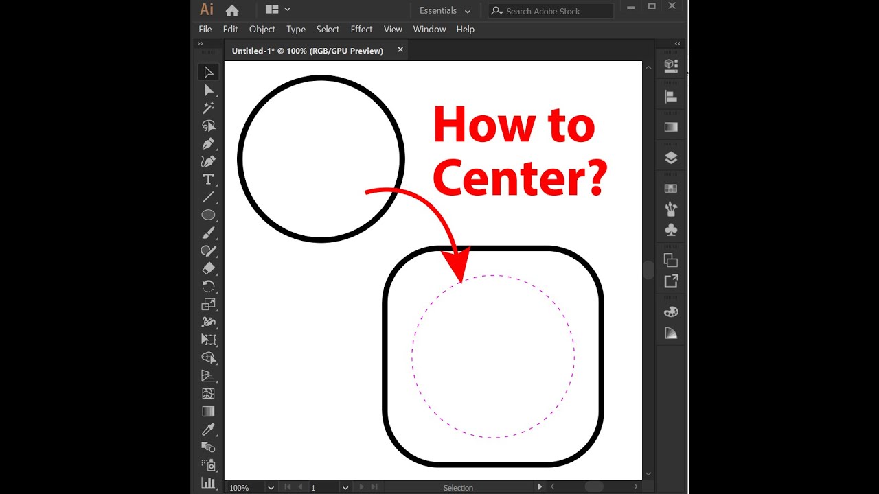 How to Center to Object in Adobe Illustrator