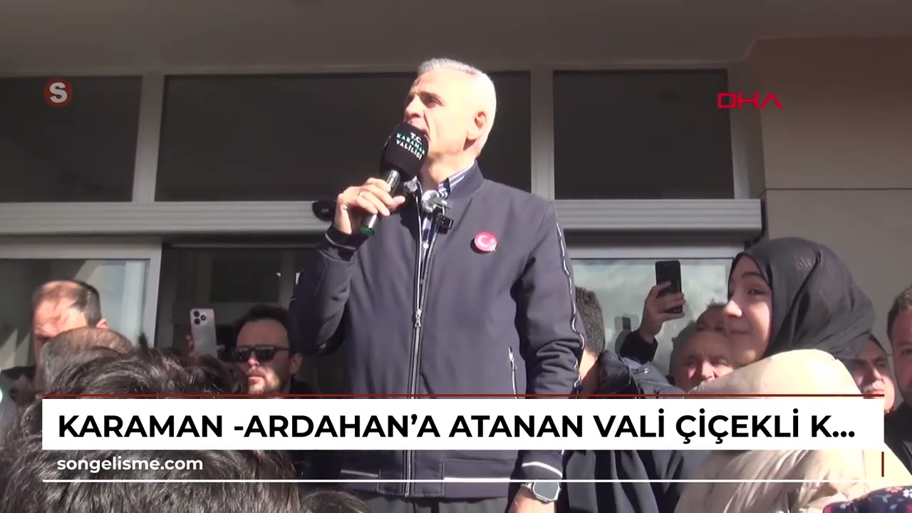 Karaman -Ardahan’a atanan Vali Çiçekli, Karaman’a veda etti