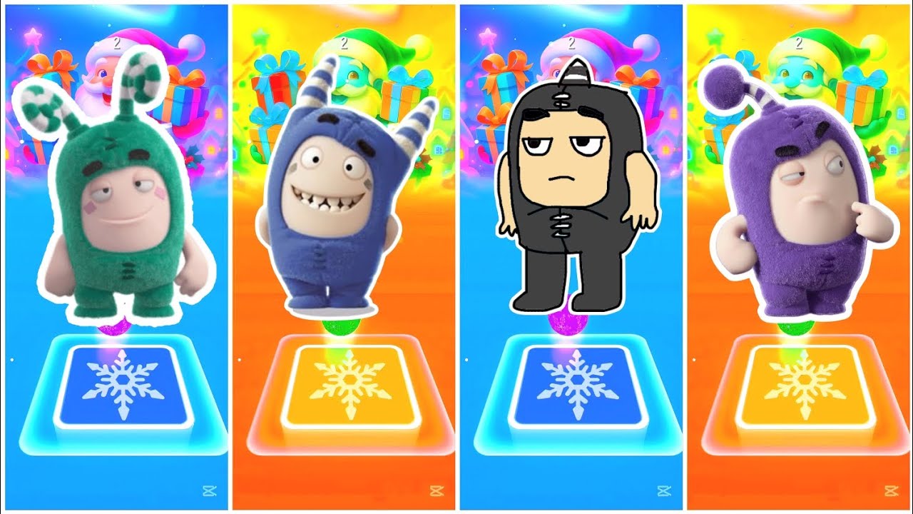 Oddbods Zee Vs Oddbods Food Vs Oddbods Pogo Vs Oddbods Jeff - Tiles Hop Edm Rush🎶