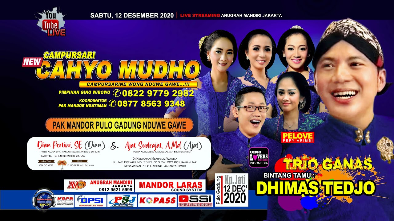 LIVE ULANG DIMAS TEDJO HAJAT PAK MANDOR BERSAMA NEW CAHYO MUDHO CAMPURSARI LIVE PULO GADUNG