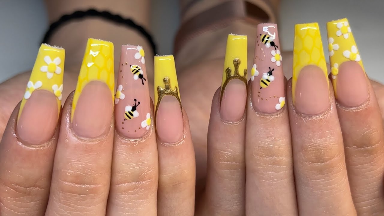 Bee Nails 🐝 | Gel X Dupe Method | Nail Tutorial