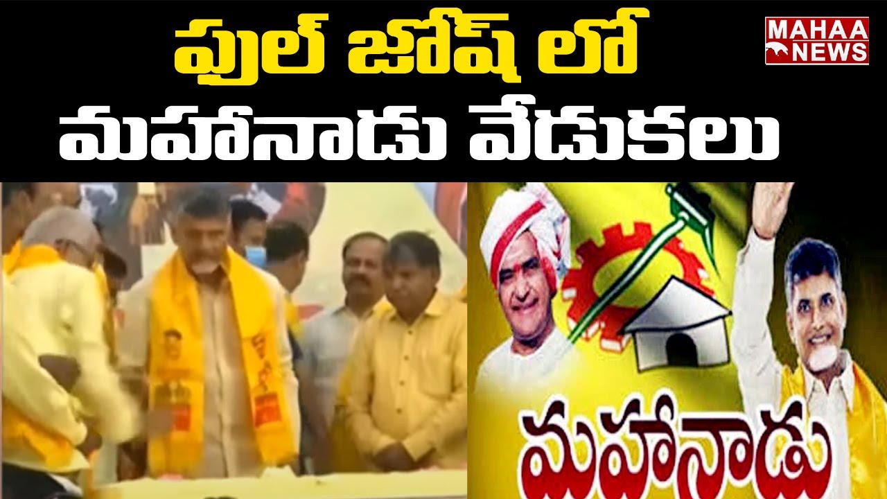ఫుల్ జోష్ లో మహానాడు వేడుకలు | TDP Party Mahanadu Celebrations | Mahaa News