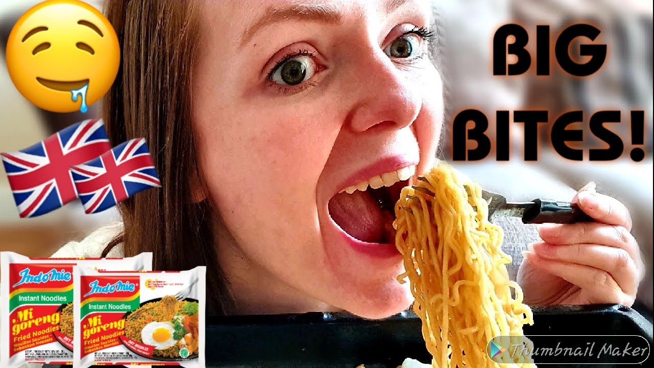 NOODLE MUKBANG ♡ HOW MANY NOODLES CAN I STUFF IN MY MOUTH 》 BIG BITES?