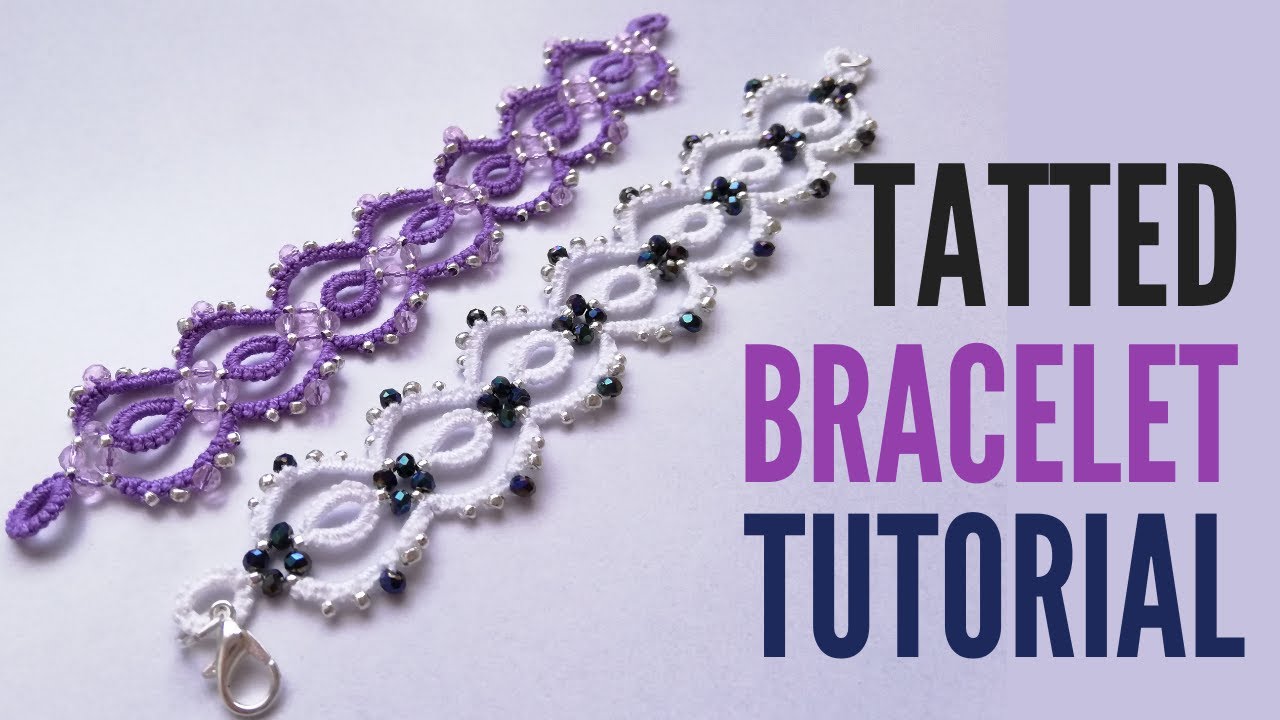 Needle Tatting | Split rings Bracelet | Pulseira em Frivolité com anéis duplos ENG SUB