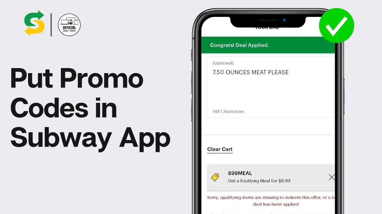 How to Put Promo Codes in Subway App (Full Guide)