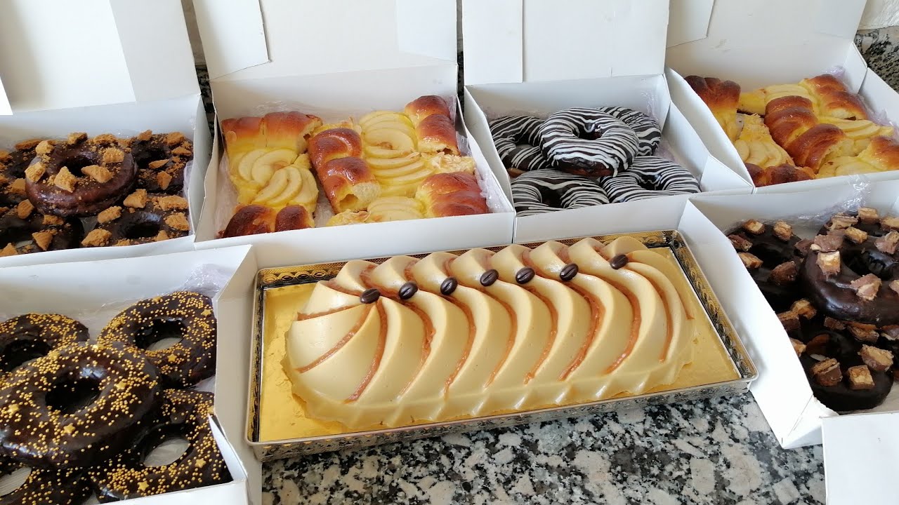كوموند حمقات كلياني😉بعجينة البريوش السحرية خرجت بريوش+دونات متنوعين💪+كيك بارد👌خدميهم بوجهك احمر💪💰💰