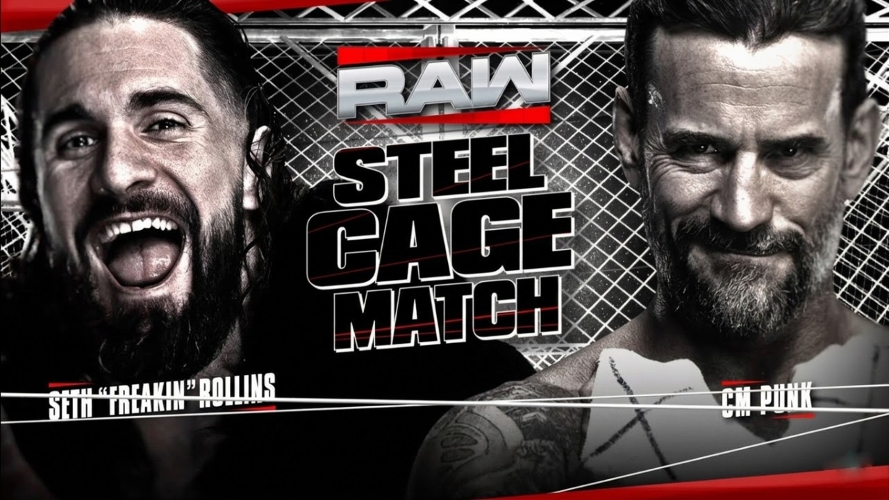 Seth Rollins vs CM Punk | Steel Cage Match | RAW | WWE 2K25