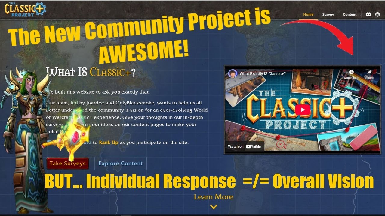The Classic Plus Community Project is GREAT But...
