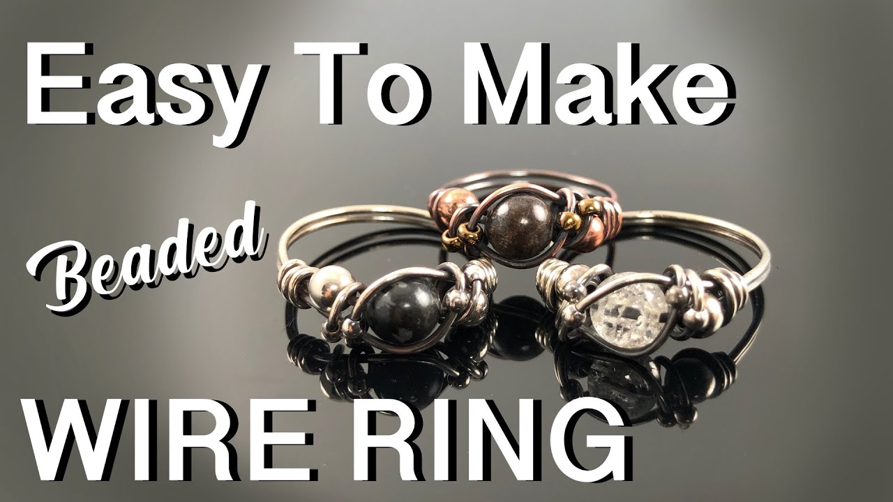 Wire Wrapping Tutorial-Simple Beaded Wire Rings-FUN and UNIQUE!