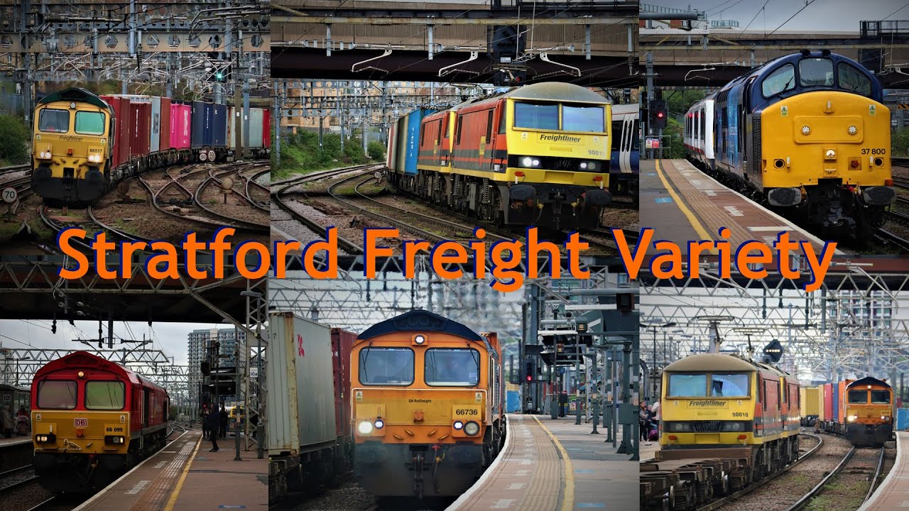 Freight trains at Stratford ft. Class 37, 66, 90 & more! (06/04/2023)