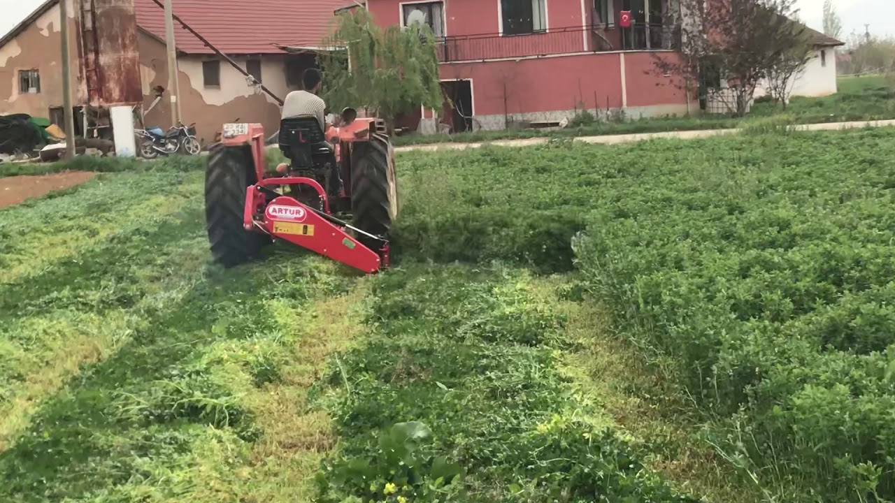 Artur zıpkalı &ccedil;ift hareketli yonca bi&ccedil;me makinası