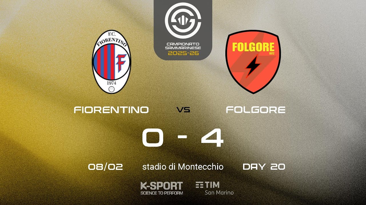 Campionato Sammarinese 2025-26, 20. giornata | HL Fiorentino - Folgore 0-4