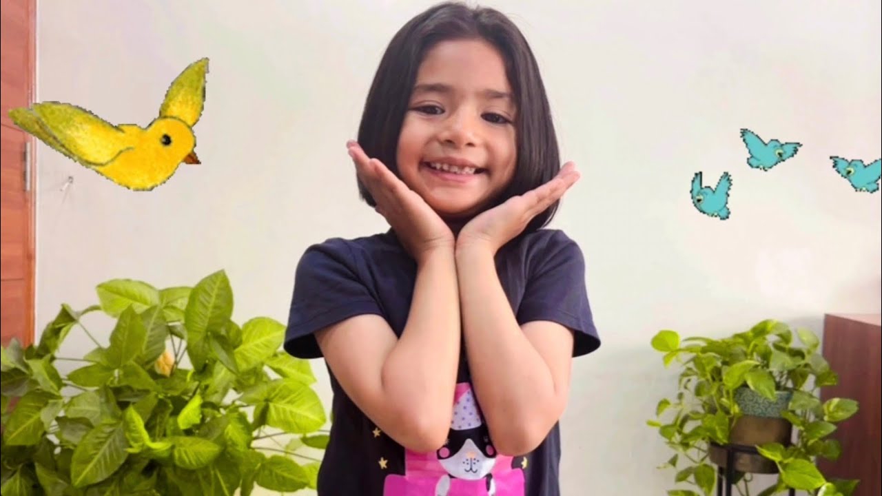 एक चिड़िया के बच्चे चार हिंदी कविता, Hindi Poem recitation competition #hindi