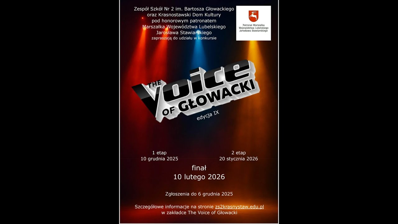 THE VOICE OF GŁOWACKI 2026 - FINAŁ -  10 LUTEGO 2025 godz. 10:00