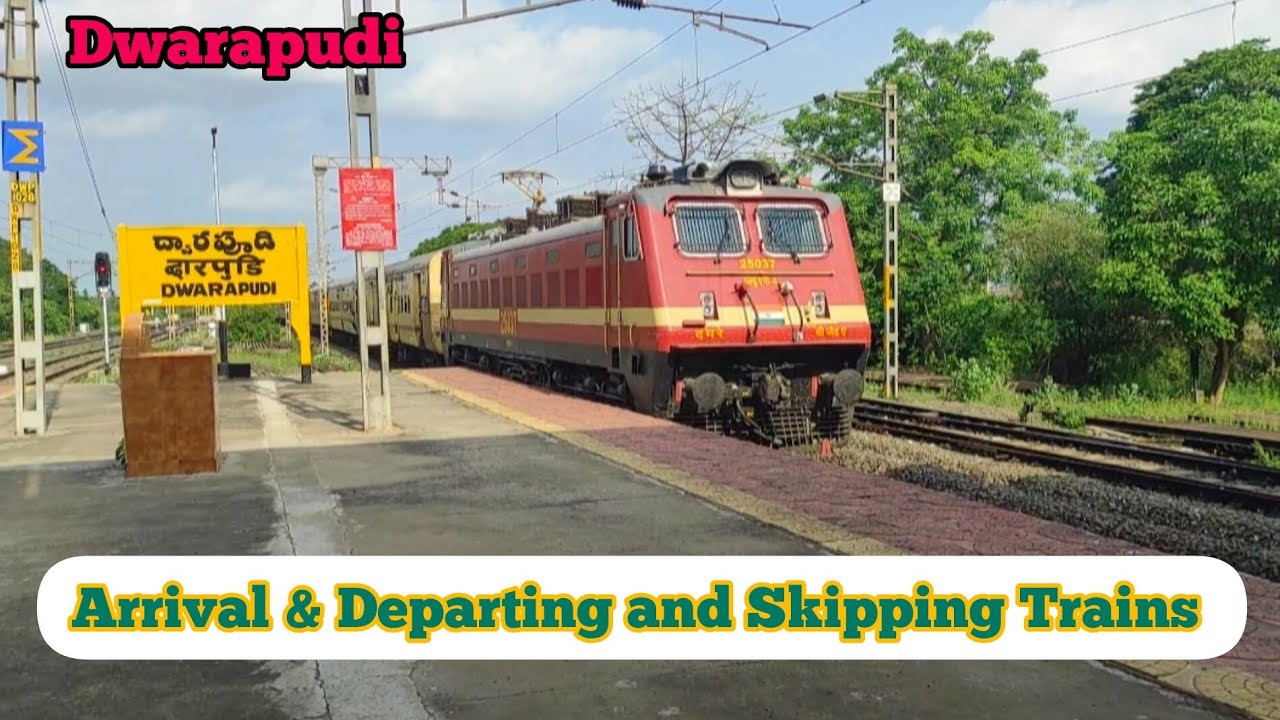 Arrival & Departing and Skipping High Speed Action Trains at Dwarapudi Railway Station...!