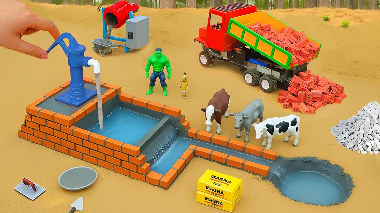 Village Science Project | DIY Brick & Cement Pump Creates Clean Water System