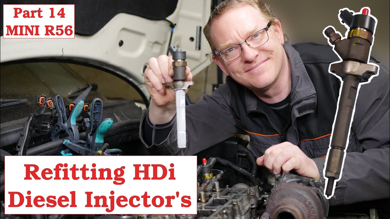 Part 14 - Refitting Diesel Injectors & Manifold on the MINI R56 Cooper Peugeot 1.6 HDI DV6 Ford TDCi