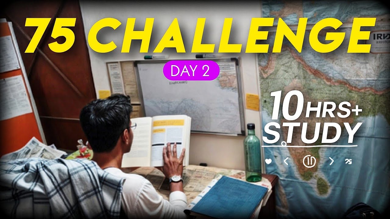 Day 2 of 75-Day UPSC Challenge: Exhausted but Determined! 😤✨