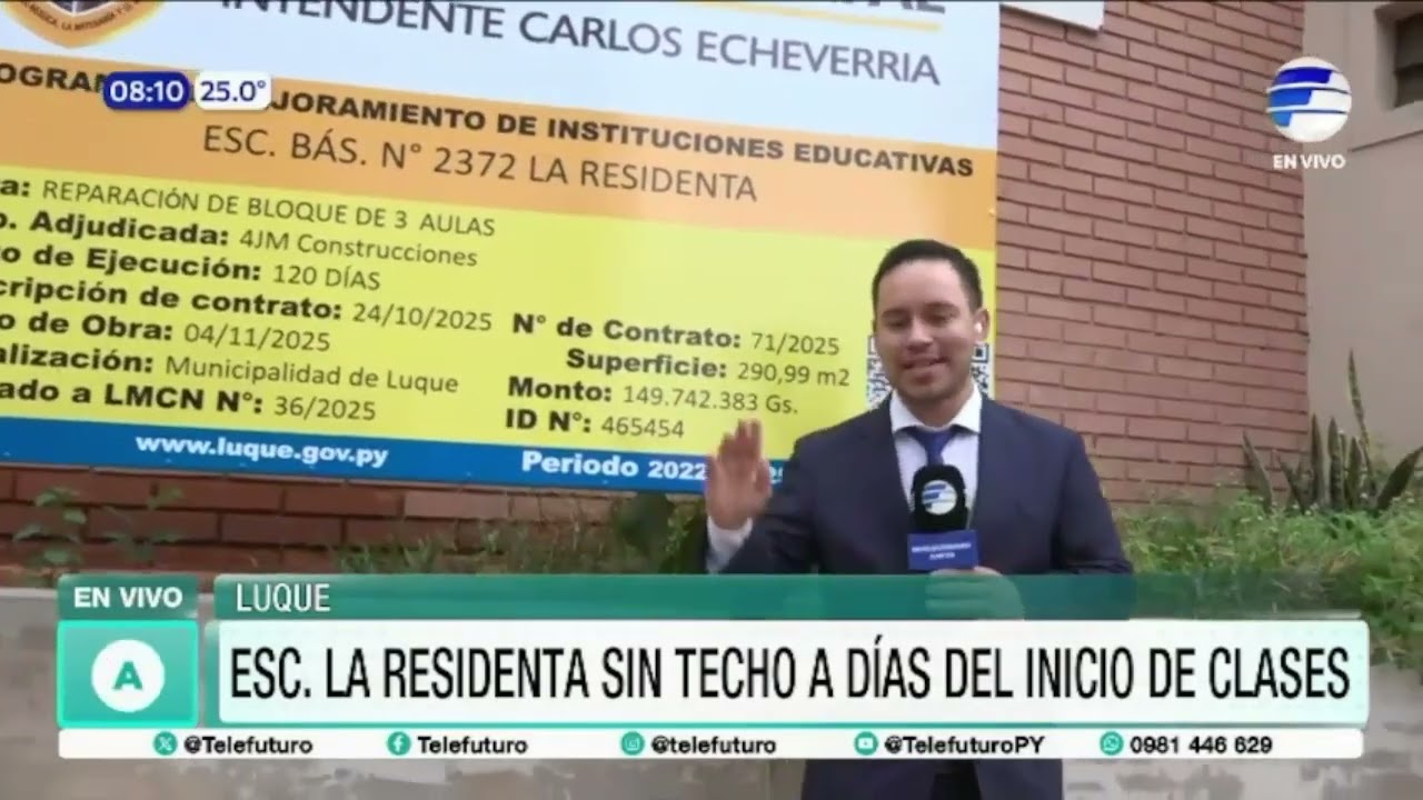 Escuela La Residenta sin techo a días del inicio de clases