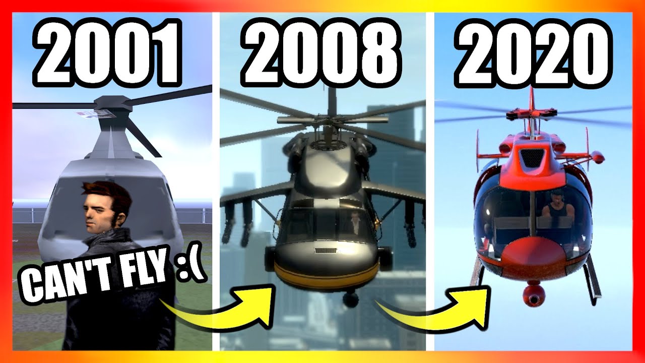 Evolution of HELICOPTERS LOGIC in GTA Games (2001-2020)