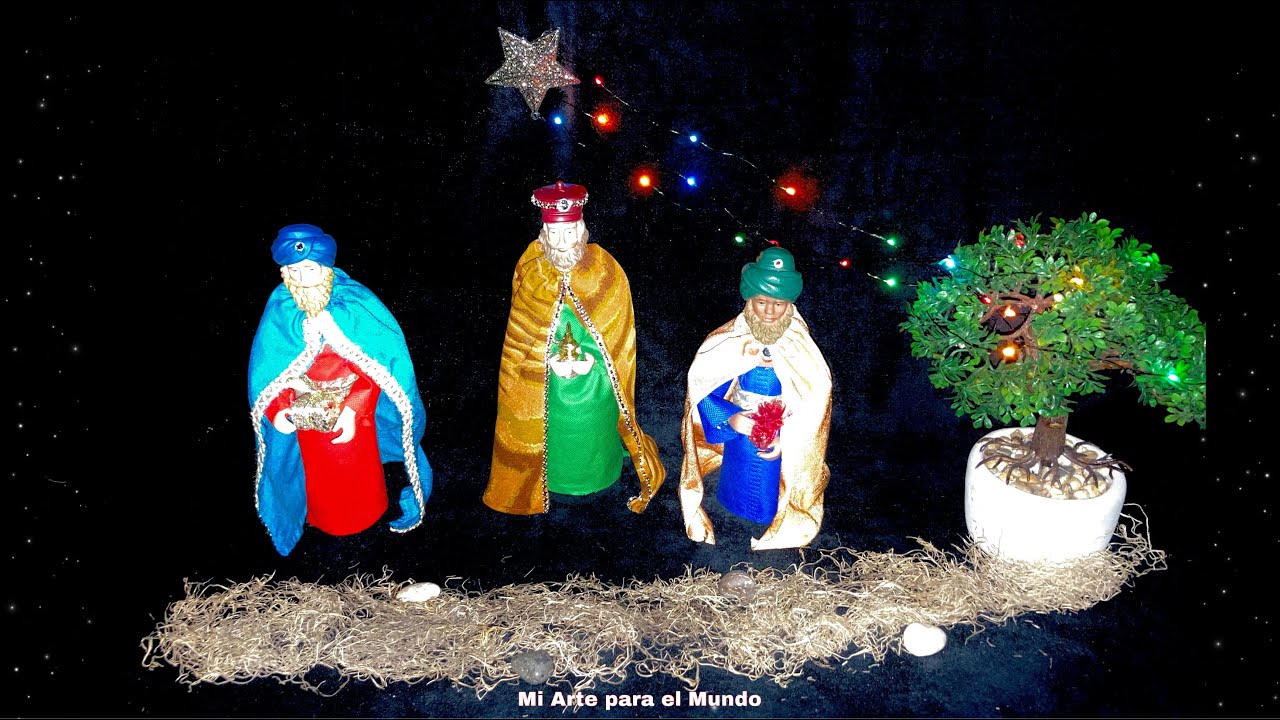 REYES MAGOS RECICLANDO botellas de vidrio, bolsas del supermercado y retazos de tela | Christmas