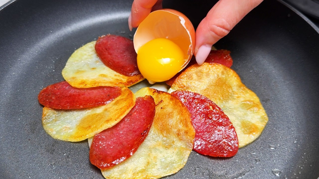 Nur 1 Kartoffel und 1 Ei! Besser als Pizza – schnelles Frühstück oder Abendessen