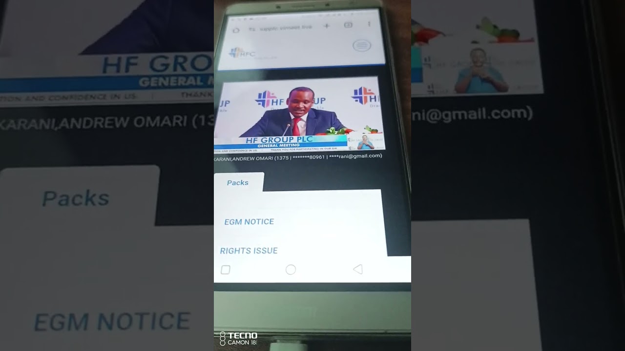 HF Group GM Rights Issues Q & A (William/ Andrew) - Robert Kibaara (CEO, HF Group)