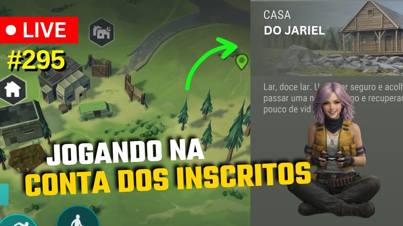 [🔴 AO VIVO] Jogando na Conta dos Inscritos (BASE do JARIEL) no Last Day On Earth Survival - #295
