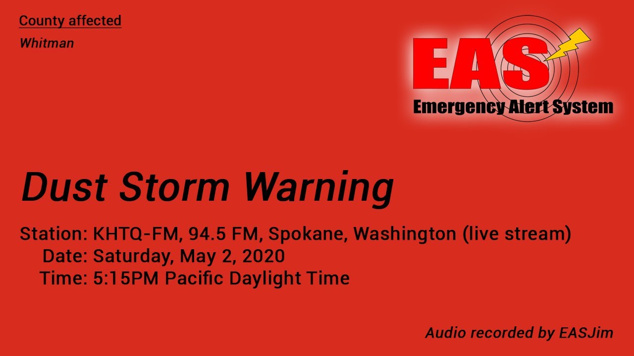 EAS #383-384: 2 EAS Dust Storm Warnings- May 2, 2020